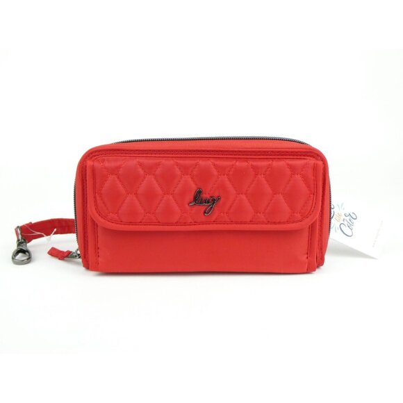 Lug Kickflip SE Poppy Red Quilted Crossbody Wallet NWT - Picture 1 of 16